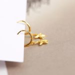 925 Sterling Silver Starfish Hoop Earring for Women Geometric Gold Silver Jewelry Wholesale S-E1388 - Image 3