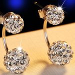 Women 's Luxury Shambhala Crystal Ball Stud Earrings Fashion Silver Plated Jewelry Temperament Princess Stud Earrings - Image 2