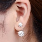 Women 's Luxury Shambhala Crystal Ball Stud Earrings Fashion Silver Plated Jewelry Temperament Princess Stud Earrings - Image 4