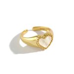 925 Sterling Silver Love Heart Shell Finger Ring For Women Fashion Party Wedding Jewelry Ring Gift S-R952 - Image 7