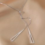 925 Sterling Silver Geometric Triangle Necklace for Women Adjustable Clavicle Chain Necklace Jewelry Gifts S-N752 - Image 3