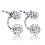Women 's Luxury Shambhala Crystal Ball Stud Earrings Fashion Silver Plated Jewelry Temperament Princess Stud Earrings - Image 6