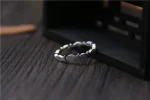Real S 999 Silver Fine Jewelry for Women Handmade Engraved Fishes Finger Rings - Image 4